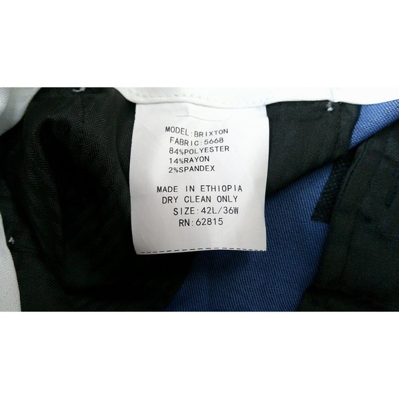 The Savile Row Company Brixton Blue Dress Pants Slacks 42x36 - Picture 7 of 8